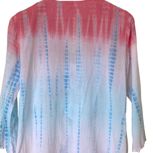 SUNDANCE Embroidered Beaded Cotton Beach Swim Coverup Tunic Top, Size Medium - Picture 7 of 12